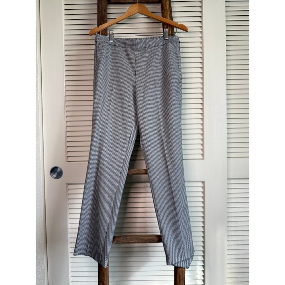 MNG Suit Houndstooth Tailored Trousers Pants‎ Womens Size 6 Gray Black Check